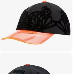 Puma X Sophia Webster Pearl Cap Black- Fiery Coral Unisex OS